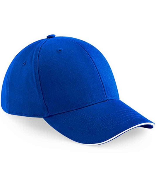 Beechfield Athleisure 6 Panel Cap | Bright Royal/White