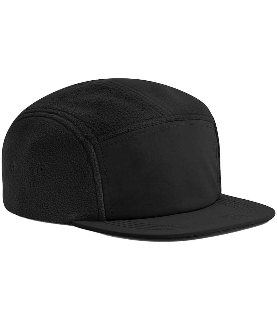 Beechfield Recycled Fleece Outdoor Camper Cap | Black