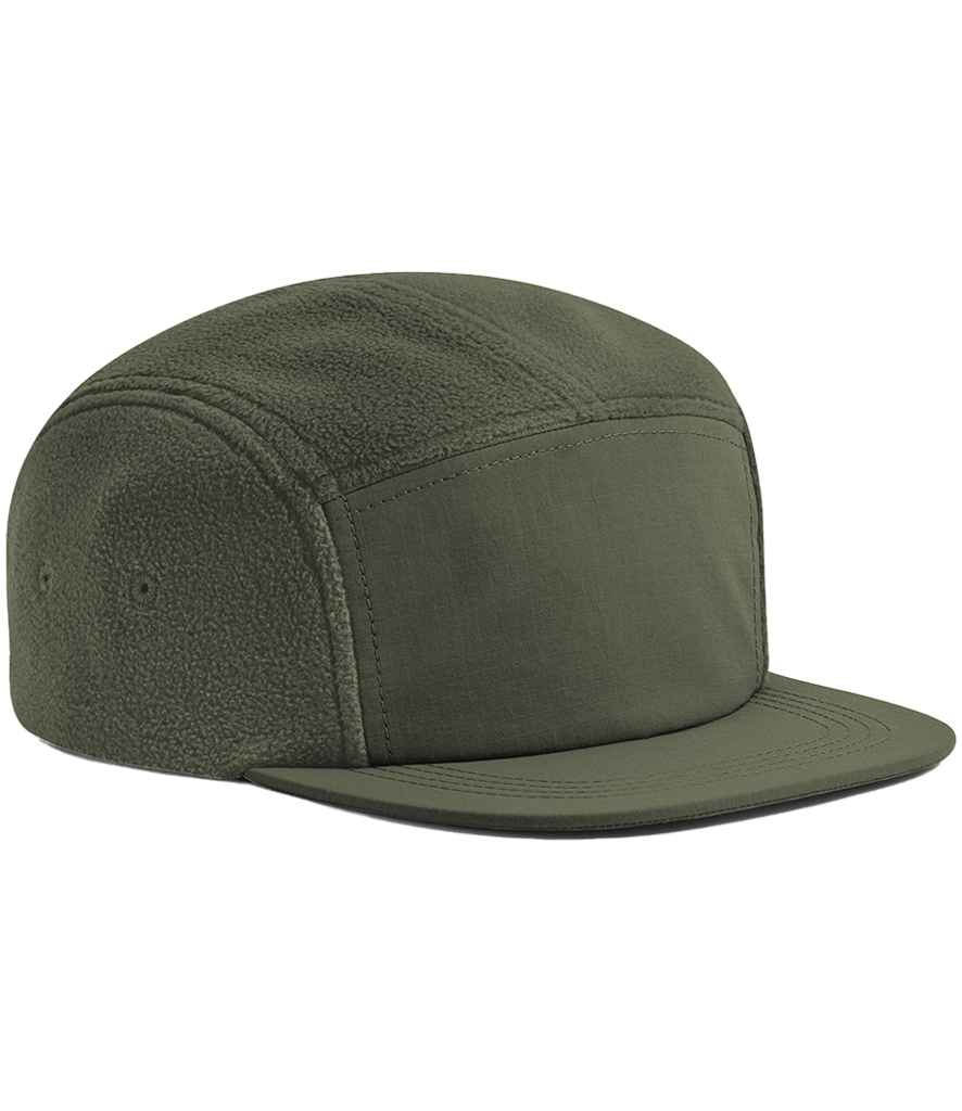 Beechfield Recycled Fleece Outdoor Camper Cap | Olive Green