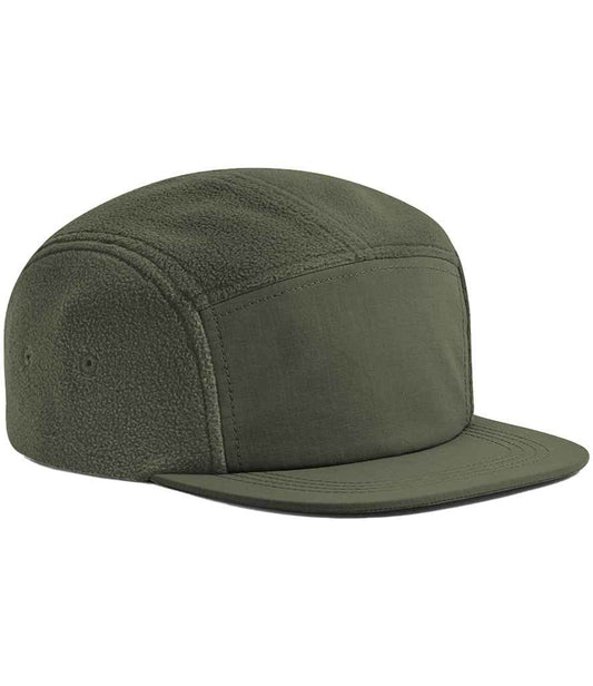 Beechfield Recycled Fleece Outdoor Camper Cap | Olive Green