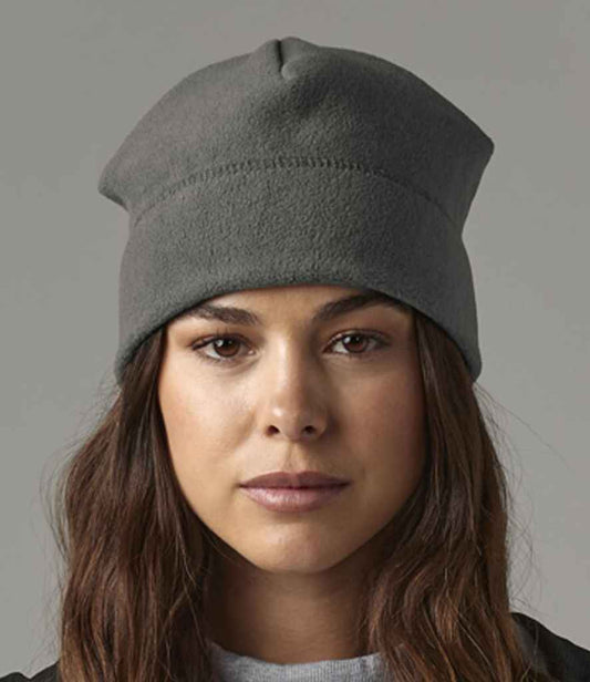Beechfield Recycled Fleece Pull-On Beanie | Steel Grey