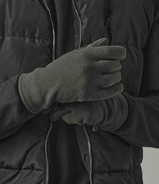 Beechfield Recycled Fleece Gloves | Steel Grey