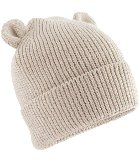 Beechfield Organic Baby Bear Beanie | Almond