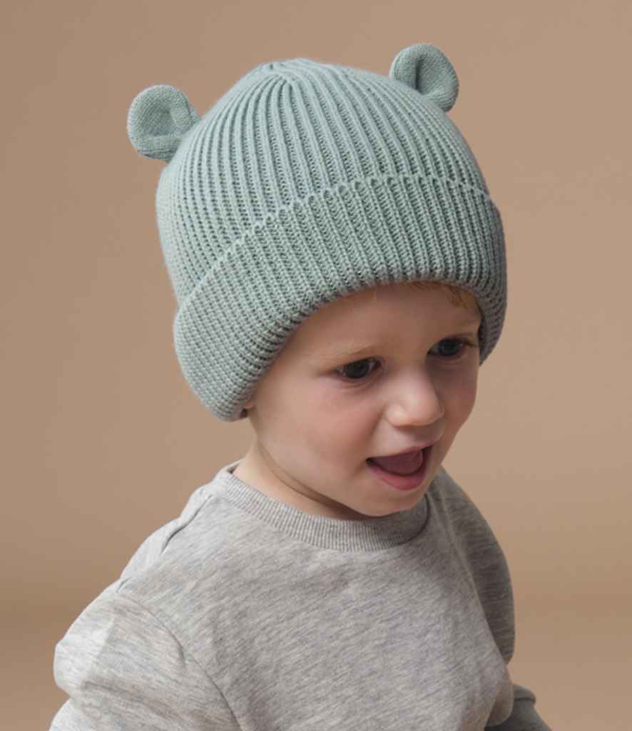 Beechfield Organic Baby Bear Beanie | Dusty Turquoise
