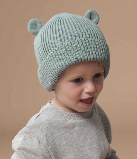 Beechfield Organic Baby Bear Beanie | Dusty Turquoise