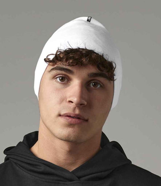 Beechfield Hemsedal Cotton Beanie | White/Black
