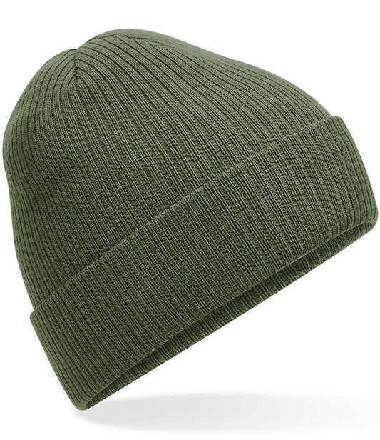 Beechfield Polylana® Ribbed Beanie | Olive Green