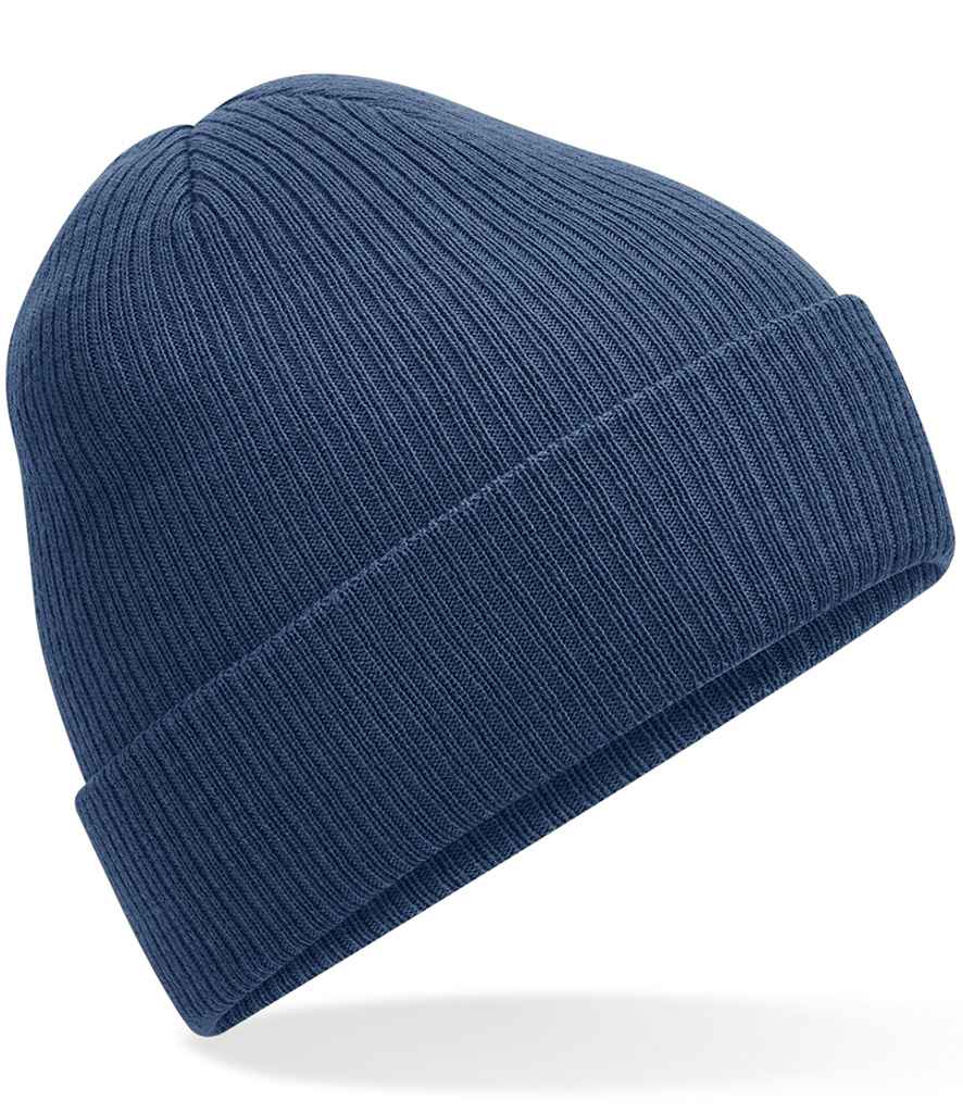 Beechfield Polylana® Ribbed Beanie | Steel Blue