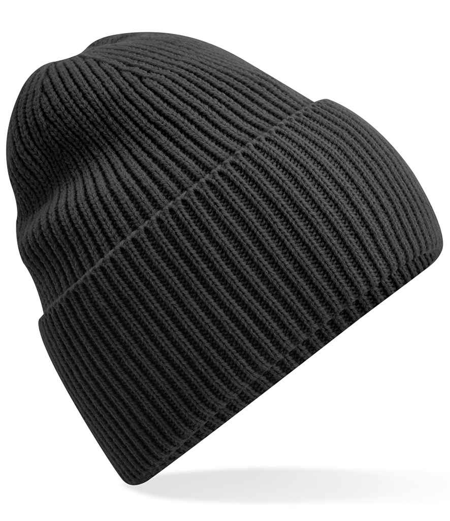 Beechfield Recycled Oversized Cuffed Beanie | Charcoal