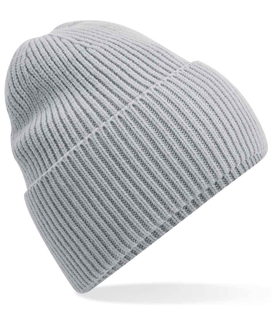 Beechfield Recycled Oversized Cuffed Beanie | Light Grey