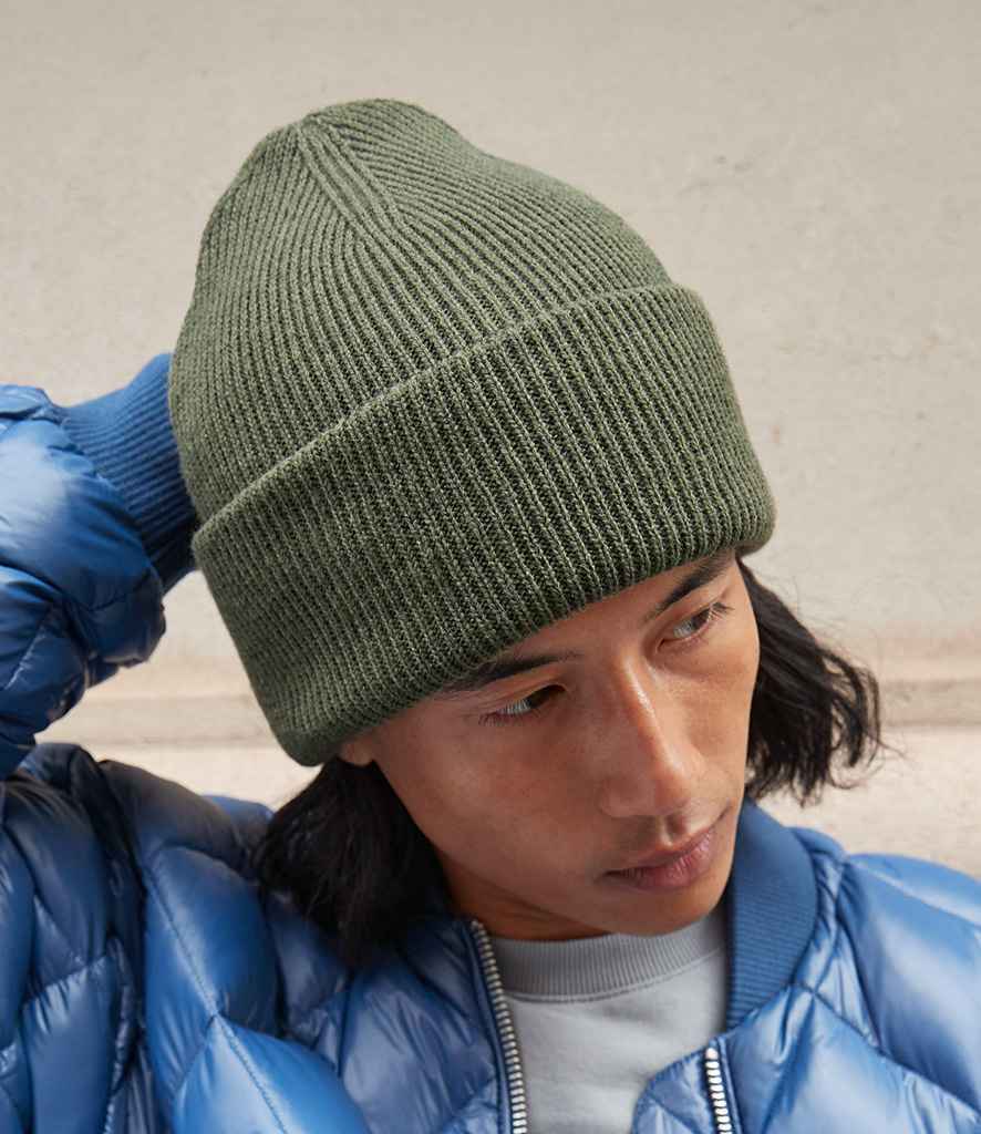Beechfield Classic Engineered Deep Cuffed Beanie | Olive Green