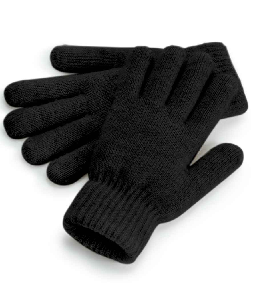 Beechfield Cosy Ribbed Cuff Gloves | Black Marl