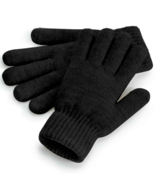 Beechfield Cosy Ribbed Cuff Gloves | Black Marl