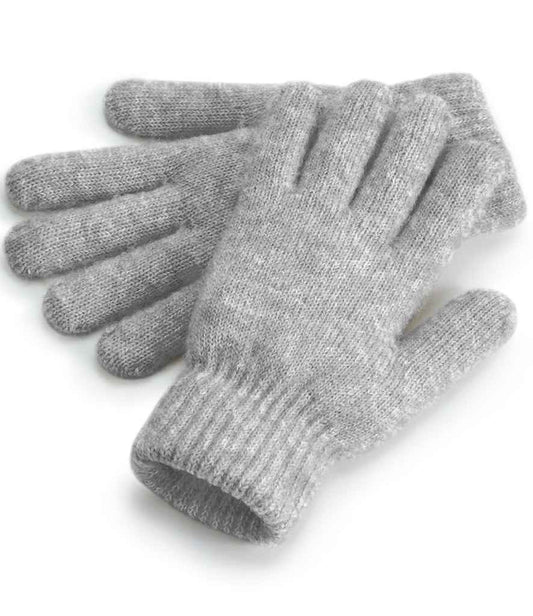 Beechfield Cosy Ribbed Cuff Gloves | Grey Marl
