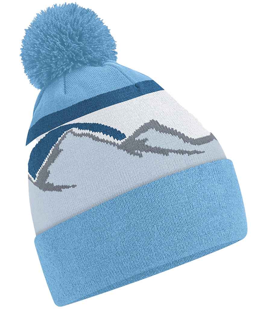 Beechfield Mountain Peaks Pom Pom Beanie | Glacier Peaks