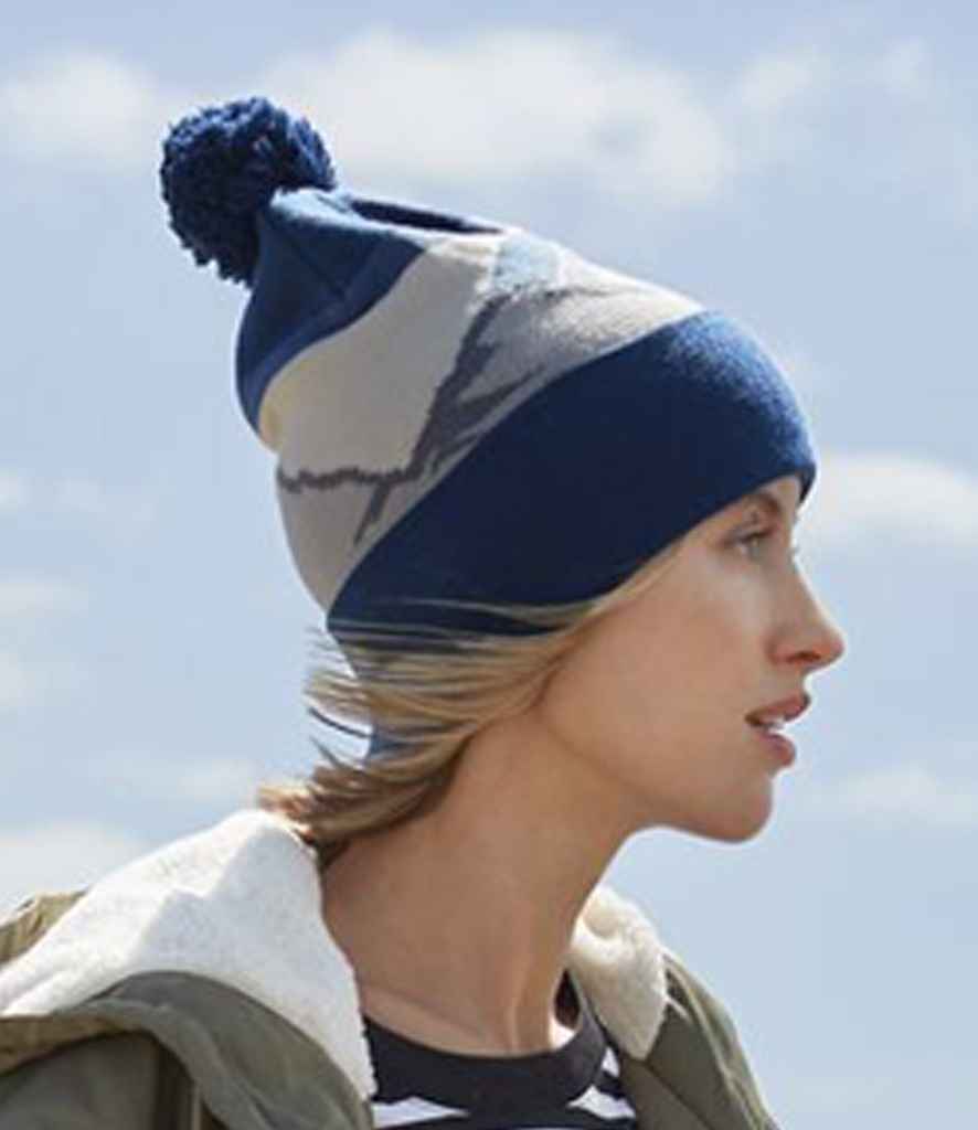Beechfield Mountain Peaks Pom Pom Beanie | Rocky Peaks