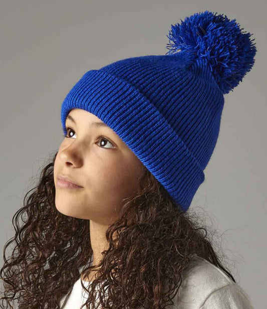 Beechfield Kids Reflective Bobble Beanie | Bright Royal