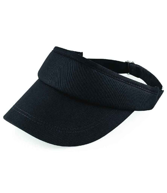 Beechfield Sports Sun Visor | Black