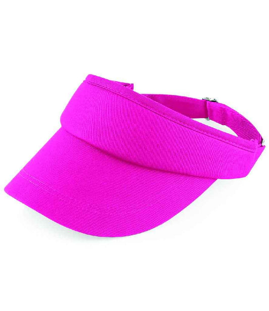 Beechfield Sports Sun Visor | Fuchsia