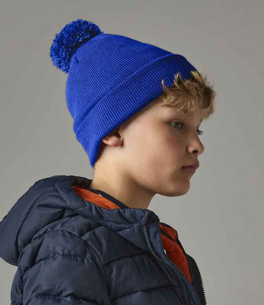 Beechfield Kids Original Pom Pom Beanie | Bright Royal