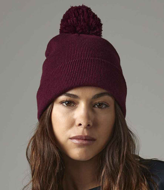 Beechfield Original Pom Pom Beanie | Burgundy