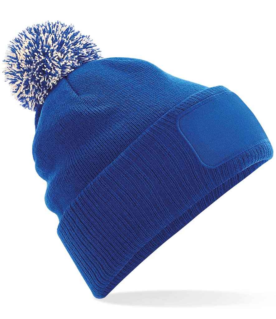 Beechfield Snowstar® Printers Beanie | Bright Royal/Off White