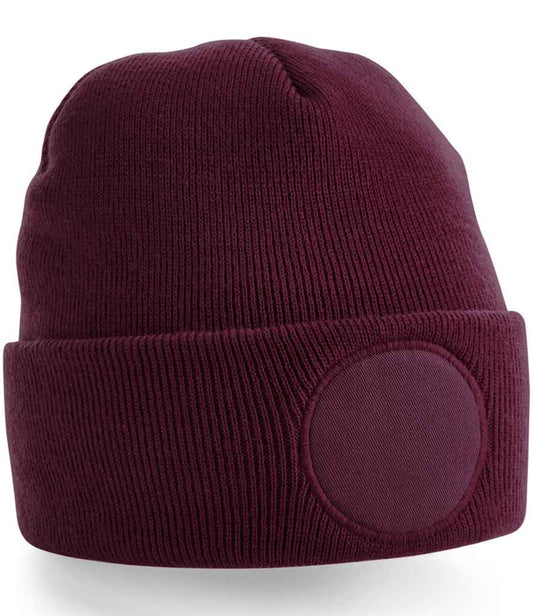 Beechfield Circular Patch Beanie | Burgundy