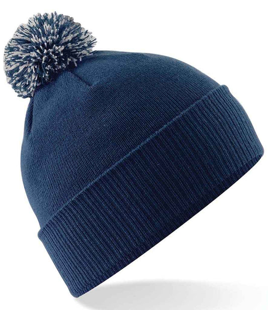 Beechfield Kids Snowstar® Beanie | Navy/Light Grey