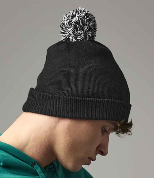 Beechfield Recycled Snowstar® Beanie | Black/White