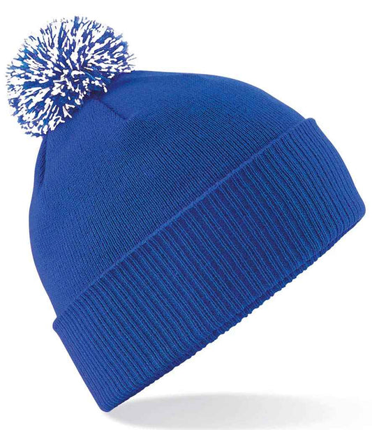 Beechfield Snowstar® Beanie | Bright Royal/White