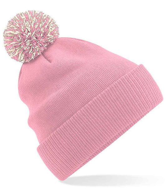 Beechfield Snowstar® Beanie | Dusky Pink/Off White