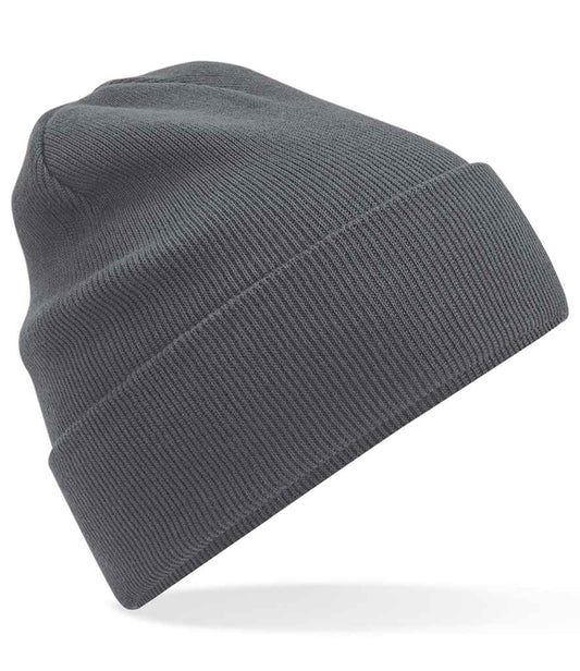 Beechfield Organic Cotton Original Cuffed Beanie | Graphite Grey