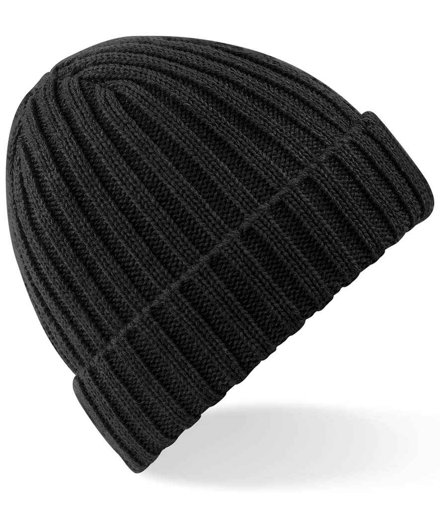 Beechfield Chunky Ribbed Beanie | Black