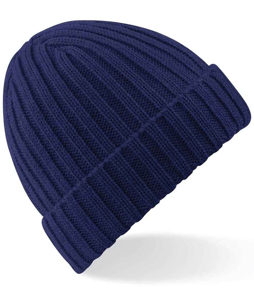 Beechfield Chunky Ribbed Beanie | Oxford Navy