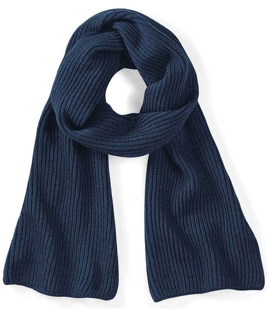 Beechfield Metro Knitted Scarf | French Navy