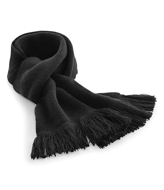 Beechfield Classic Knitted Scarf | Black