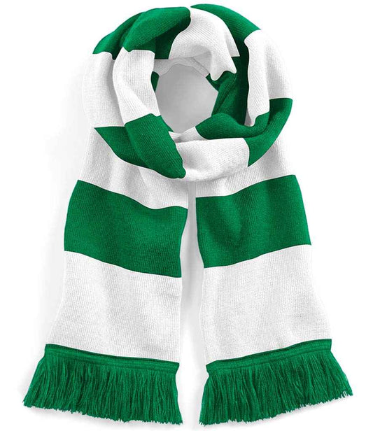 Beechfield Stadium Scarf | Kelly Green/White