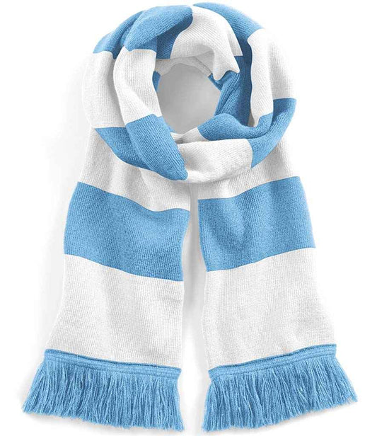 Beechfield Stadium Scarf | Sky Blue/White