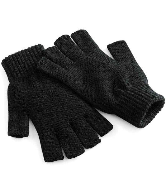 Beechfield Fingerless Gloves | Black