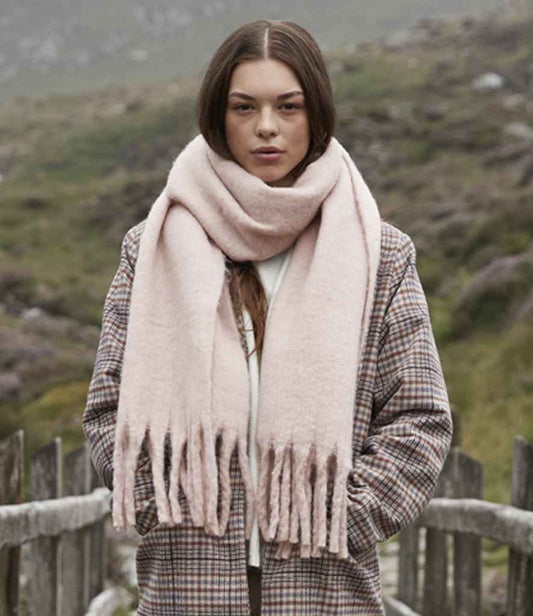 Beechfield Fluffy Scarf | Blush Pink