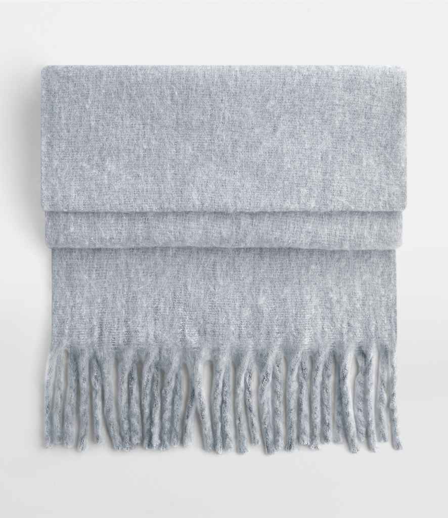 Beechfield Fluffy Scarf | Heather Grey