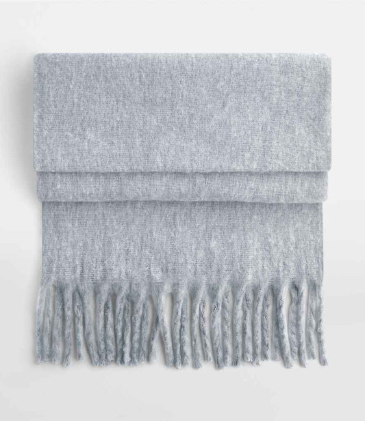 Beechfield Fluffy Scarf | Heather Grey