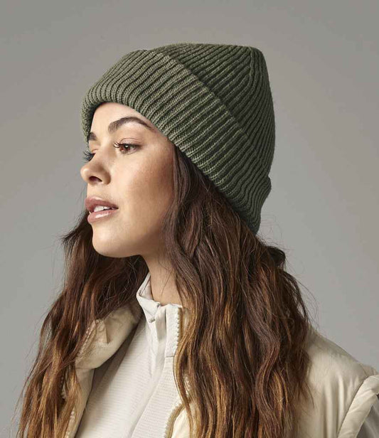 Beechfield Recycled Wind Resistant Breathable Elements Beanie | Olive Green