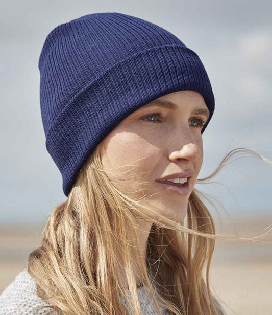 Beechfield Organic Cotton Beanie | Oxford Navy