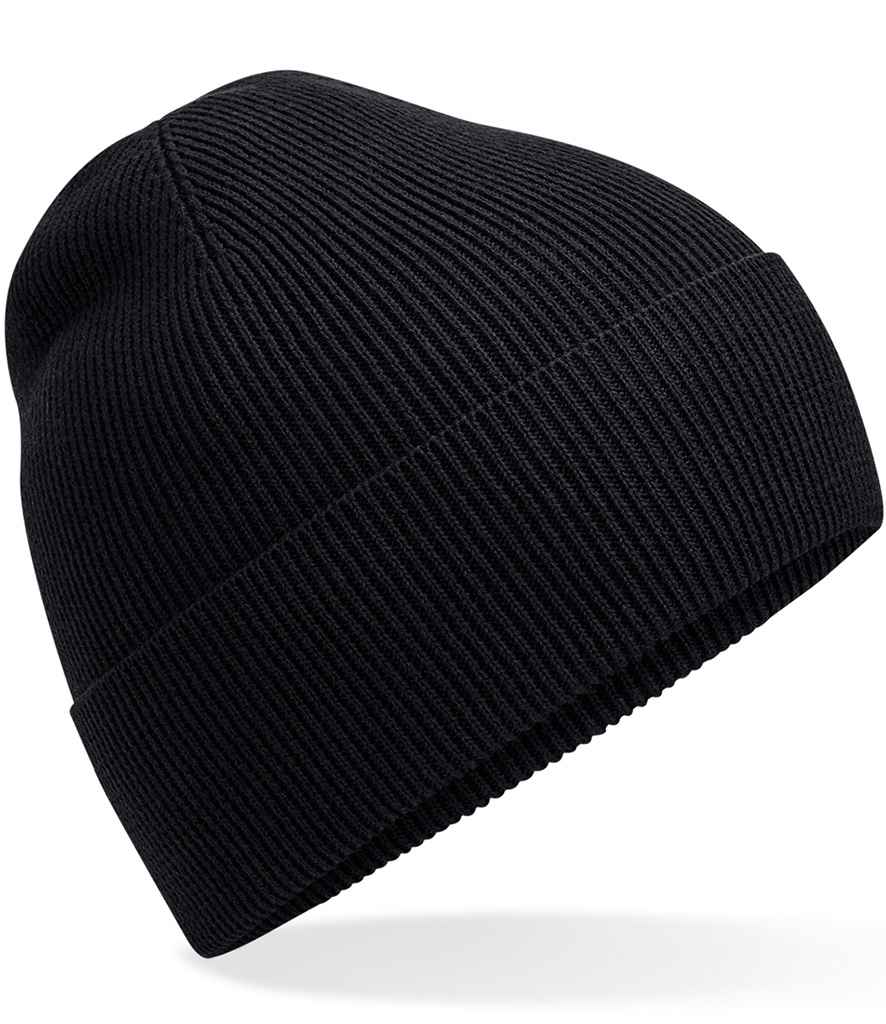 Beechfield Organic Cotton Fine Knit Beanie | Black