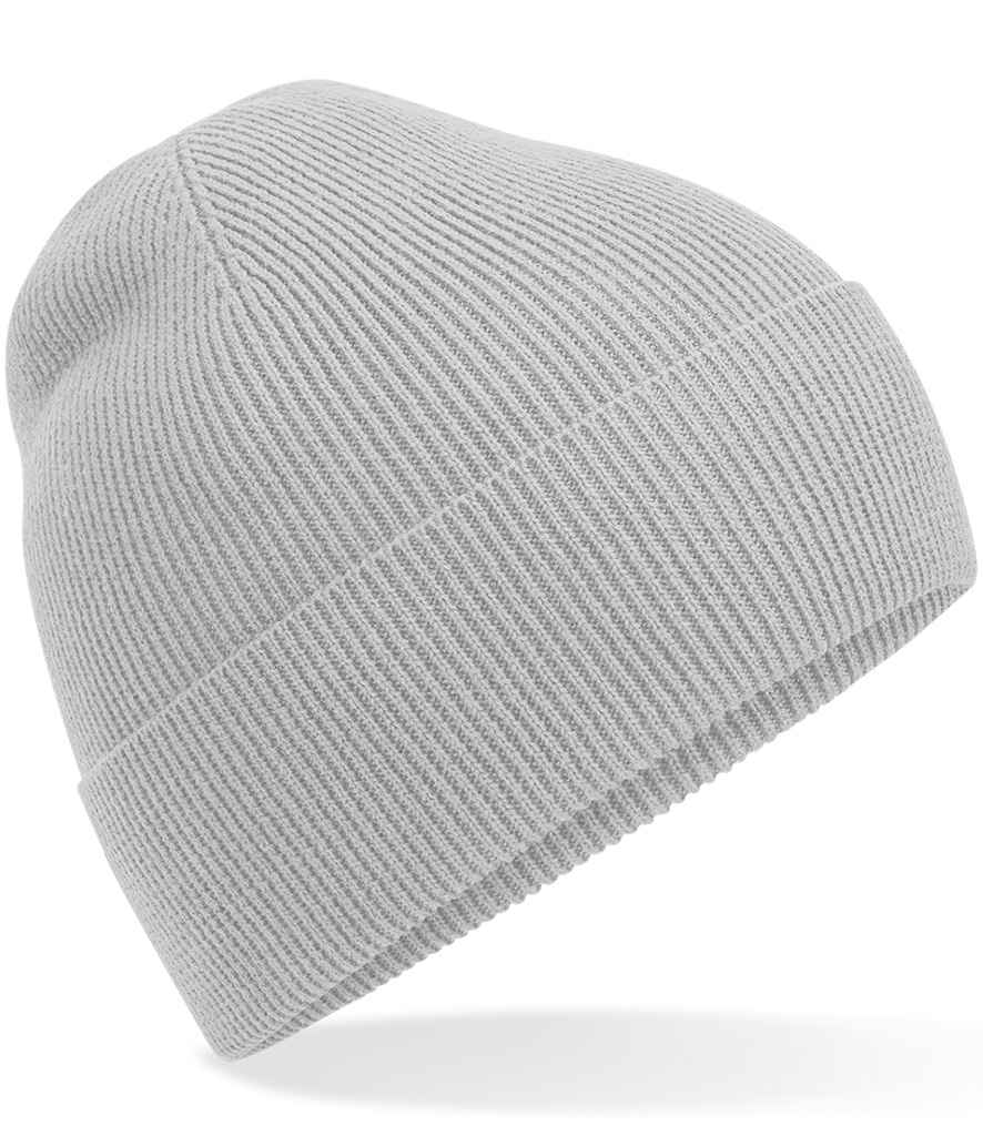 Beechfield Organic Cotton Fine Knit Beanie | Light Grey