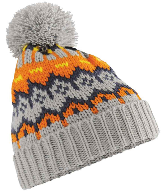 Beechfield Retro Ski Beanie | Glacier Grey