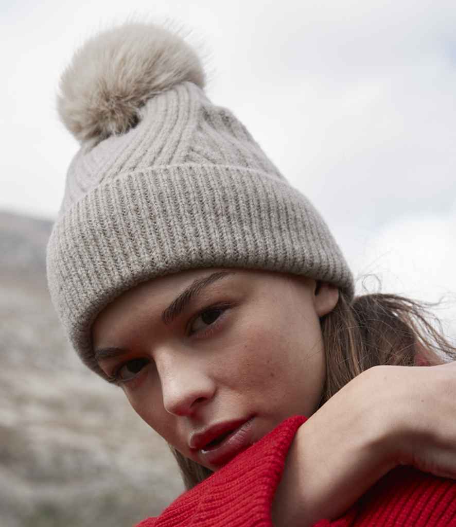 Beechfield Snow Luxe Beanie | Natural Stone
