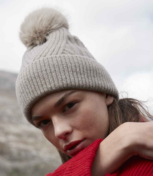 Beechfield Snow Luxe Beanie | Natural Stone
