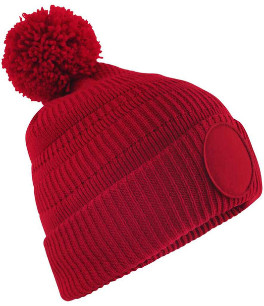 Beechfield Fan Patch Beanie | Classic Red